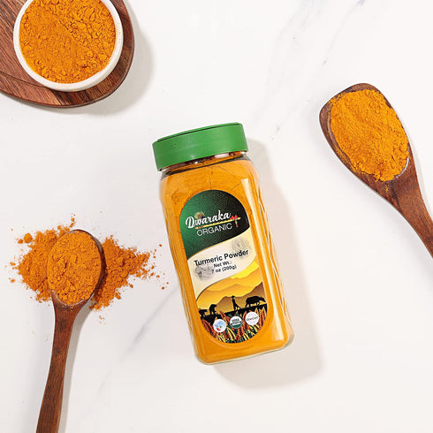 Dwaraka Organic - Turmeric Powder, 7oz, Healthy, Organic, Non GMO, All Natural...