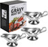 Stainless Steel 3 OZ Gravy Boat Juice Bucket Dish Roasting Sauce Dish 3 Pack...