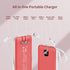 Portable Charger with Built-in Cables&AC Wall Plug,Slim 10000mAh 22.5W Fast Charging Power Bank,5 Output 2 Input USB-C External Battery Pack Compa...