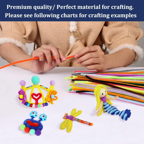 Pipe Cleaners, Pipe Cleaners Craft, Arts and Crafts, Crafts, Craft Supplies, Art Supplies (200 Multi-Color Pipe Cleaners)…...