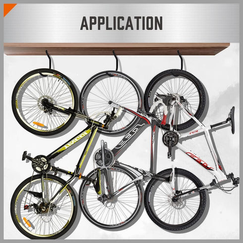 HORUSDY 6 Pack Heavy Duty Bike Hook, 6 inches, Capacity 100LBS, Bike Hooks for Garage Wall and Bike Hooks for Garage Ceiling...