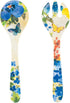 UPware 2-Piece 13 Inch Melamine Salad Server Serving Utensil Set Includes Salad Spoon and Salad Fork (Butterfly Floral)...