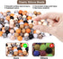 70Pcs Animal Silicone Beads Bracelet Making kit, 15mm Soft Rubber Round Beads Crafts for Keychain Wristlets Pacifier Clips Teething Lanyards Neckl...