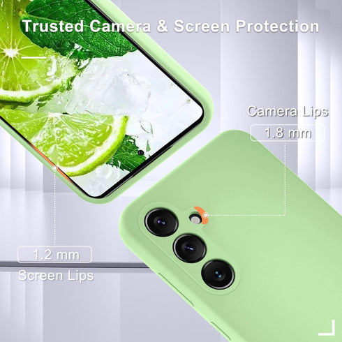 for Samsung Galaxy S23 FE Case, Silicone Phone Case with 1 Screen Protector, Soft Anti-Scratch Microfiber Lining, Full Body Shockproof Slim Cover ...