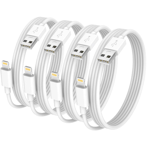 iPhone Charger 4pack 3.3FT,Lightning Cable 2.4A Fast Charging High Speed Data Sync USB Cable Compatible iPhone 14 13/12/11 Pro Max/XS MAX/XR/XS/X/...