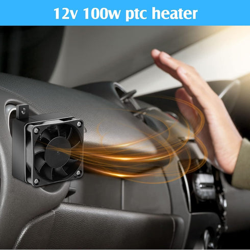 AYNEFY PTC Car Fan Air Heater,100W 12V Energy Saving Constant Temperature Heating Heaters PTC Heater with Heating and Fan Modes for Home Small Spa...