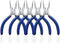 Mini Needle Nose Pliers 5"-5 Pack KAIHAOWIN Small Long Nose Pliers with Wire Cutters, Spring Loaded Thin Needle Nose Pliers, Precision Pliers Set ...