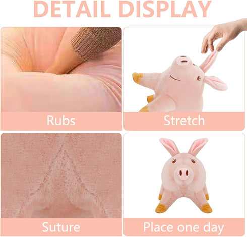 Stuffed Animal Piggy - Piglet Plush Toy - 9.8 Inches Length...
