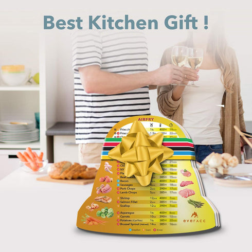 Air Fryer Magnetic Cheat Sheet Set, Air Fryer Accessories Multi Cooking Program Cook Times Chart, Instant Pot Air Fryer Frying Quick Reference Gui...