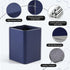 Metal Pen Holder for Desk Square Aluminum Desktop Organizer and Makeup Brush Holder Storage Box for Office, School, Home, and Kids, Non-slip silic...