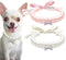 2 Pcs Dog Cat Pearl Collar Necklace with Rhinestone Bone, Fancy Cat Wedding Collar Jewelry for Girl Cat Puppy Dogs Accessories(Pink+White)...