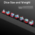 Shiny D&D Dice,DNDND Handmade Double Layers Sharp Edge Die with Gift Case for D&D Dungeons and Dragon Games (Red and Blue)...