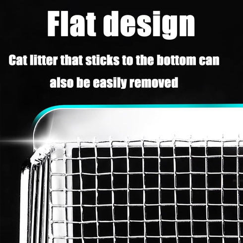 Cat Litter Scoop, Stainless Steel Cat Litter Scoop,Poop Scoop, Deep Shovel, Long Handle, Poop Sifting,Litter Box Scooper-Suitable for Litter Box (...