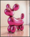Posterizer 1 pcs-shiny metallic balloon animal-dog-pink cute art 3-Kids Room Art-Art for Animal Lovers-Decor for nursery toddlers kids room- unfra...