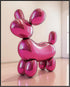 Posterizer 1 pcs-shiny metallic balloon animal-dog-pink cute art 3-Kids Room Art-Art for Animal Lovers-Decor for nursery toddlers kids room- unfra...
