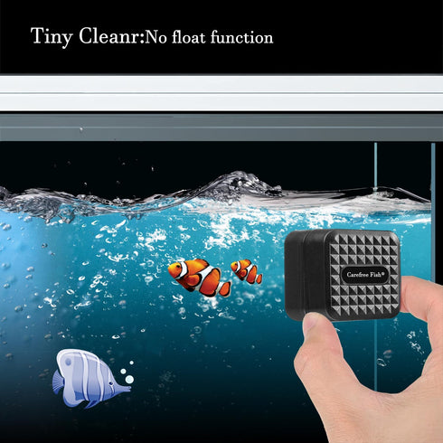 Carefree Fish Aquarium Mini Magnetic Cleaner for Acrylic and Glass Fish Tank Tiny Magnet Brush Algae Scrapers (Plus No Floating)...