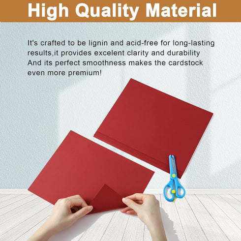 40 Sheets Christmas Red Cardstock 8.5 x 11 Craft Paper, 200gsm/75lb Premium Paper Card Stock for DIY Cards Making, Greeting Cards, Wedding Invitat...