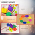 110 PCS Big Bright Buttons Craft Buttons 8 Geometric Shapes Plastic Large Buttons for Crochet Knitting Teaching Shapes Colorful Button Puzzle Toy...