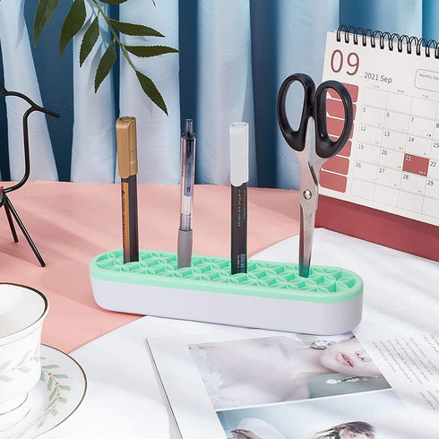 Unaone Silicone Makeup Brush Holder, Multipurpose Beauty Tool Organizer Make up Brush Storage Stand for Painting Pen Brushes Nail Clippers Drill P...
