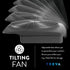 O2COOL Treva 10-Inch Portable Desktop Air Circulation Battery Fan, 2 Speed, Compact Folding & Tilt Design, with AC Adapter (Graphite)...