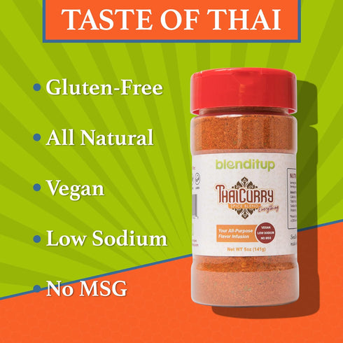 Thai Curry Spice Blend | Gourmet Spices with Sea Salt | Healthy to Add to Any Dish | Low Sodium, No Gluten, No MSG, Vegan | 5 oz...