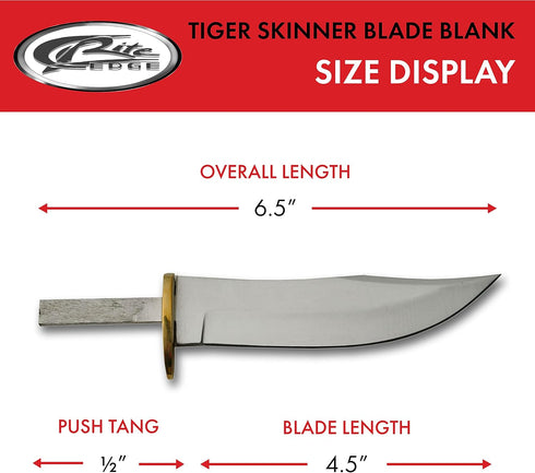 SZCO Supplies Tiger Skinner Blade Blank Knife, brass,6.5 inch...