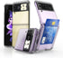 for Galaxy Z Flip 3 Case Cover Clear Card Slot Slim Hard Rugged TPU Edge Protective Case Z POP...