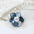 AeraVida Stunning Flower of the Ocean Seashell and Cultured Freshwater Pearl Floral Brooch Pin | Handmade Brooch for Women | Brooch for Women | Br...
