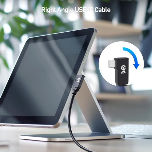 Cable Matters 40Gbps Right Angle USB 4 Cable 3.3 ft, Support 8K@60Hz Video, 240W Charging, USB4 Cable Right Angle/USB C Display Cable, Compatible ...