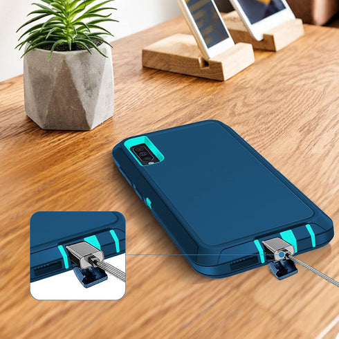 for Samsung Galaxy A50/A50S Case - Shockproof 3 in 1 Full Body Protection, Turquoise...