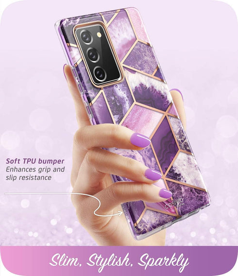 i-Blason Cosmo Series Case Designed for Galaxy Note 20 5G 6.7 inch (2020 Release), Protective Bumper Marble Design Without Built-in Screen Protect...