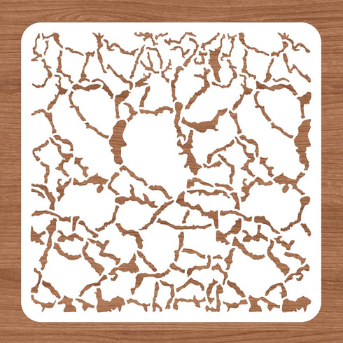 BENECREAT Crackle Drawing Stencils, 12x12inch Irregular Crack Texture Painting Templates for Scrapbooking Card Making, Wall Floor Art, Canvas Furn...