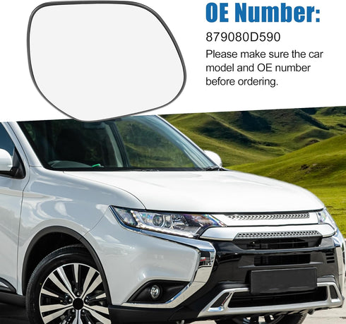 Passenger Right Side Heated Mirror Glass Replacement 7632A366 Car Accessory for Mitsubishi Outlander 2007-2011...