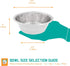 Standard Feeding Bowl for Every Pet Size, Fits into Raised Feeders, Metallic Silver, Stainless Steel, 1 Quart (STFD-1Q)...