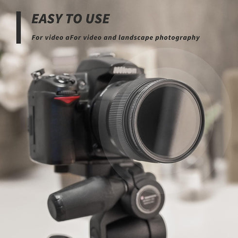 82mm Variable ND Filter, Ultra Slim ND2 to ND400 (1-9 Stops) Adjustable Neutral Density Filter for Camera Lens...