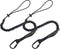 TRSMIMA Safety Tether Lanyard Tool - 2 pack Fall Protection Retractable Lanyard with Single Aluminum Screw Lock Carabiner Metal Buckle Adjustable ...
