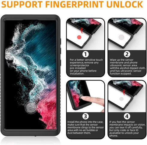 Samsung Galaxy S22 Ultra Waterprooof Case,with Built in Sensitive Screen Protector Shockproof Heavy Duty Full Body Protective IP68 Waterproof Case...
