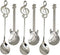 Maydahui 6PCS Guitar Spoons Music Note Teaspoon Set 18/10?304 ?Stainless Steel Musical Notation Dessert Spoon for Coffee Stirring Drink Mixing Mil...