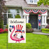 Flamingo Welcome Patriotic Flag Vertical Double Sided Garden Flag, Indoor and Outdoor Decoration Flag, 12.5x18 Inches Prime Burlap House Flag, Bra...