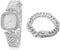 Halukakah Diamonds Gold Watch Iced Out, Women's 18K Real Gold/Rose Gold/Platinum White Gold Plated 30MM Width Square Dial Quartz Wristband 7.5" wi...