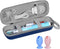 Travel Case for Oral-B/Oral-B Pro/Phlips Sonicare Electric Toothbrush with 2pcs Toothbrush Heads Cover Cap, Portable Hard Protective Storage Bag w...