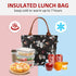 Gloppie Lunch Bag Women Insulated Lunch Box for Women Leakproof Lunch Tote White Flower...