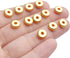 200pcs 8mm Flat Round Rondelle Spacer Beads Disc Spacers Loose Beads Jewelry Metal Spacers for DIY Bracelet Necklace Crafts,Gold...