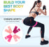 Portzon Resistance Loop Exercise Bands, Suitable for arm, Leg Stretching and Strength Training, Muscle Recovery, deep Squat and Pilates...