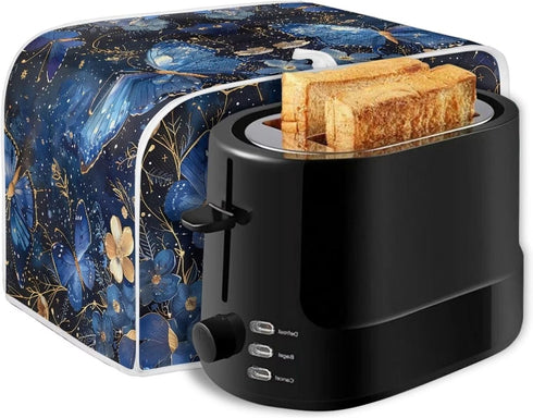 Butterfly Toaster Dust Cover 4 Slice, Floral Anti-Sputtering Toaster Covers, Washable Decorative Bread Toaster Cover, Dust Fingerprint Protection ...