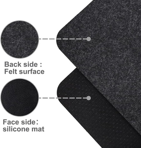 Heat Resistant Mat for Air Fryer, BetterJonny 2Pcs Kitchen Countertop Protector Mats, Non Slip Appliance Mat with Kitchen Appliance Sliders Functi...