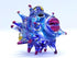 Puffer Miniature Hand Blown Glass Art Figurines Sea Animals Collectible Gift Home Décor (Purple Blue)...