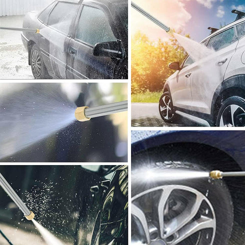 Foneso High Pressure Wand Power Washer Extendable Garden Hose Watering Sprayer with Jet Spray Tip and Fan Spray Tip for Car Washing or Garden Clea...