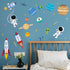 decalmile Outer Space Wall Decals Rocket Planets Astronaut Wall Stickers Baby Nursery Boys Bedroom Playroom Wall Decor...