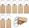 Tenalleys 10Pcs Blanks Rectangle Wooden Keychain 1.2 inch Wood Engraving Unfinished Keychain with 10 pcs Key Rings for DIY Crafts Gift Accessories...